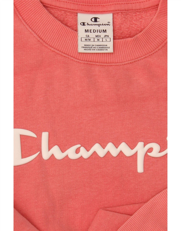 Champion Damen Grafik-Sweatshirt-Pullover UK 14 Mittelrosa