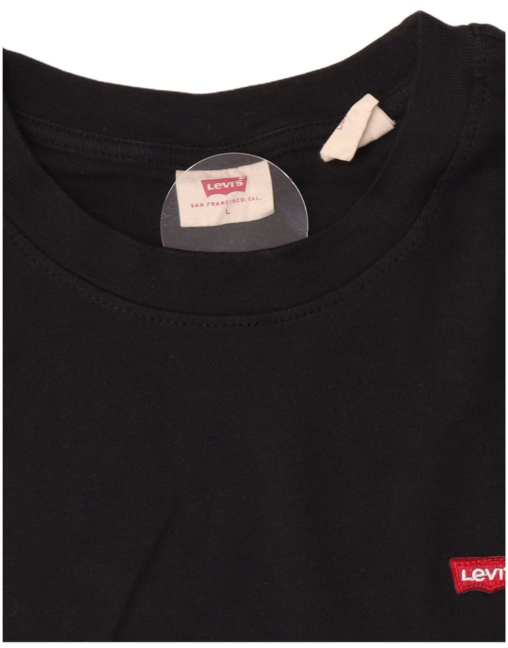 Levi's Damen Top Langarm UK 14 Large Schwarz