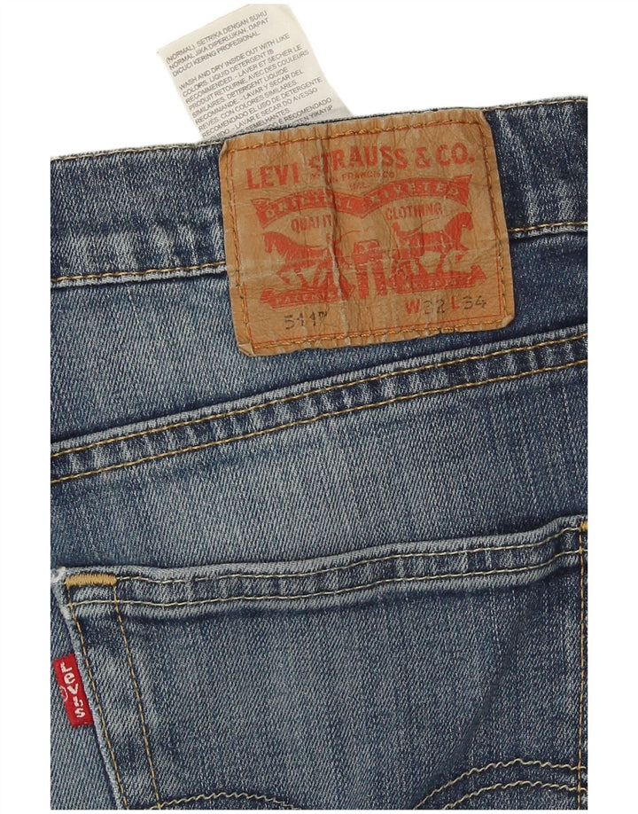 Levi's Herren 511 Slim Jeans W32 L34 Blaue Baumwolle