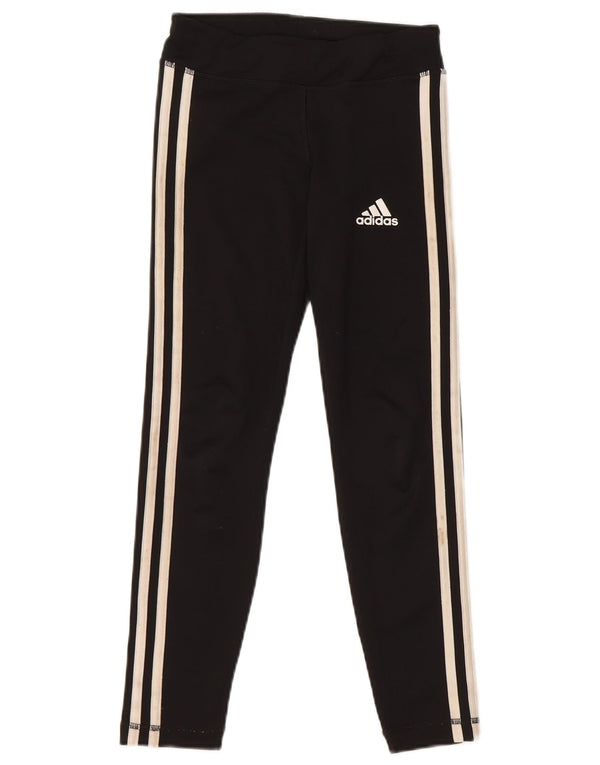 Adidas Mädchen-Leggings, 9–10 Jahre, schwarzes Polyester
