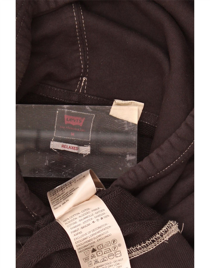 LEVI'S Mens Relaxed Graphic Hoodie Jumper Medium Grey Cotton Vintage Levi's and Second-Hand Levi's from Messina Hembry 