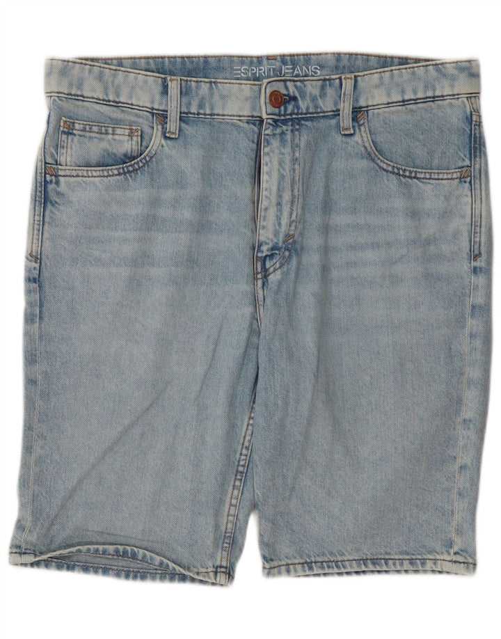 Esprit Herren Denim Shorts W33 Mittelblaue Baumwolle