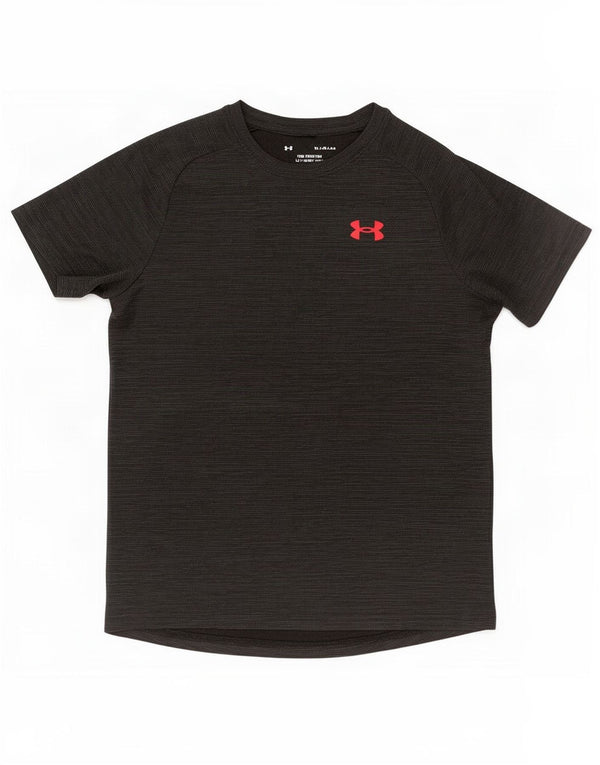 Under Armour T-Shirt für Jungen, 11–12 Jahre, Größe L, schwarze Nadelstreifen