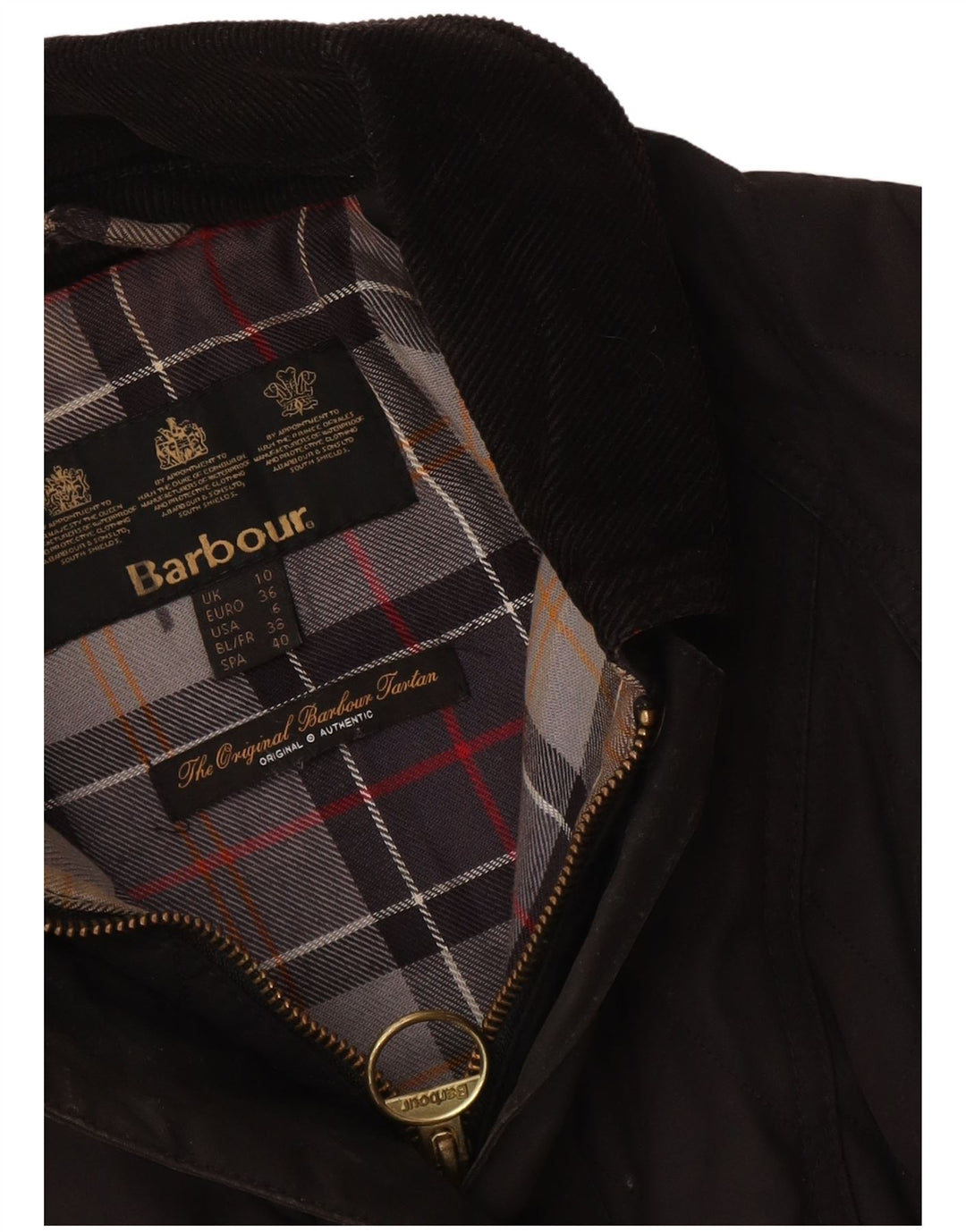 Barbour Damen Steppjacke UK 10 Small Schwarz