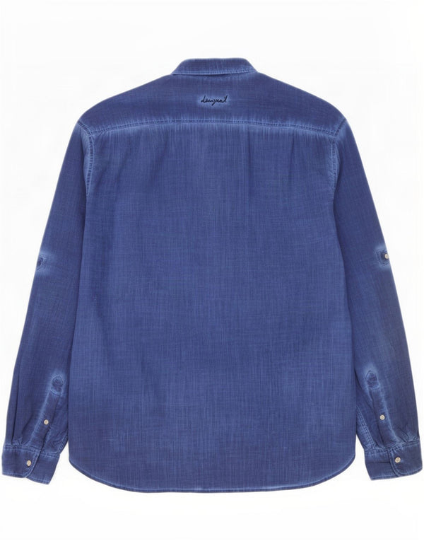 Desigual Herren Graphic Pullover Shirt 2XL Marineblau Baumwolle