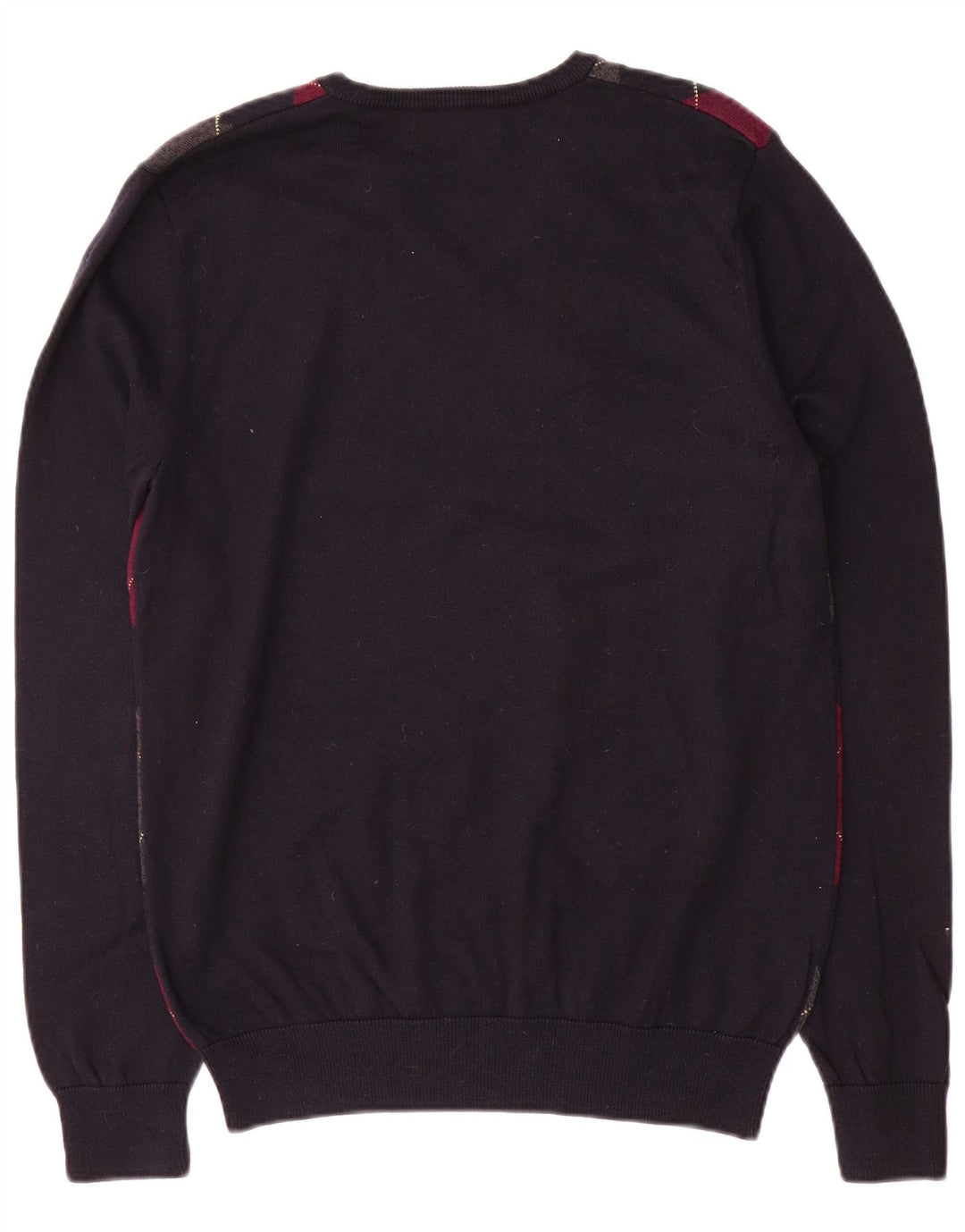 Fred Perry Herren-Pullover mit V-Ausschnitt, mittelblau, Argyle/Diamant