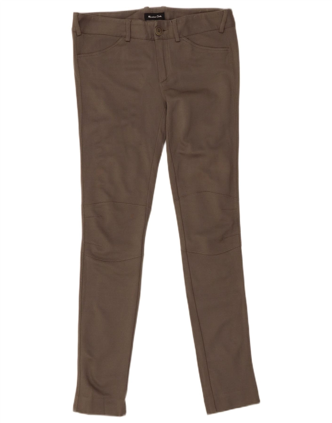 MASSIMO DUTTI Damen Skinny Freizeithose EU 36 XS W26 L29 Khaki Modal