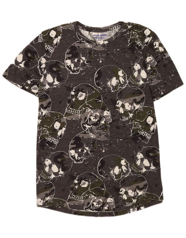 Jack & Jones Herren Slim Fit Grafik T-Shirt Top XL Grau Gothic