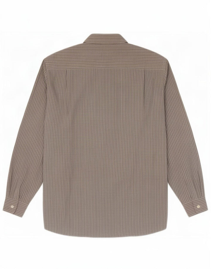 Stefanel Herrenhemd, groß, beige, kariert, Baumwolle