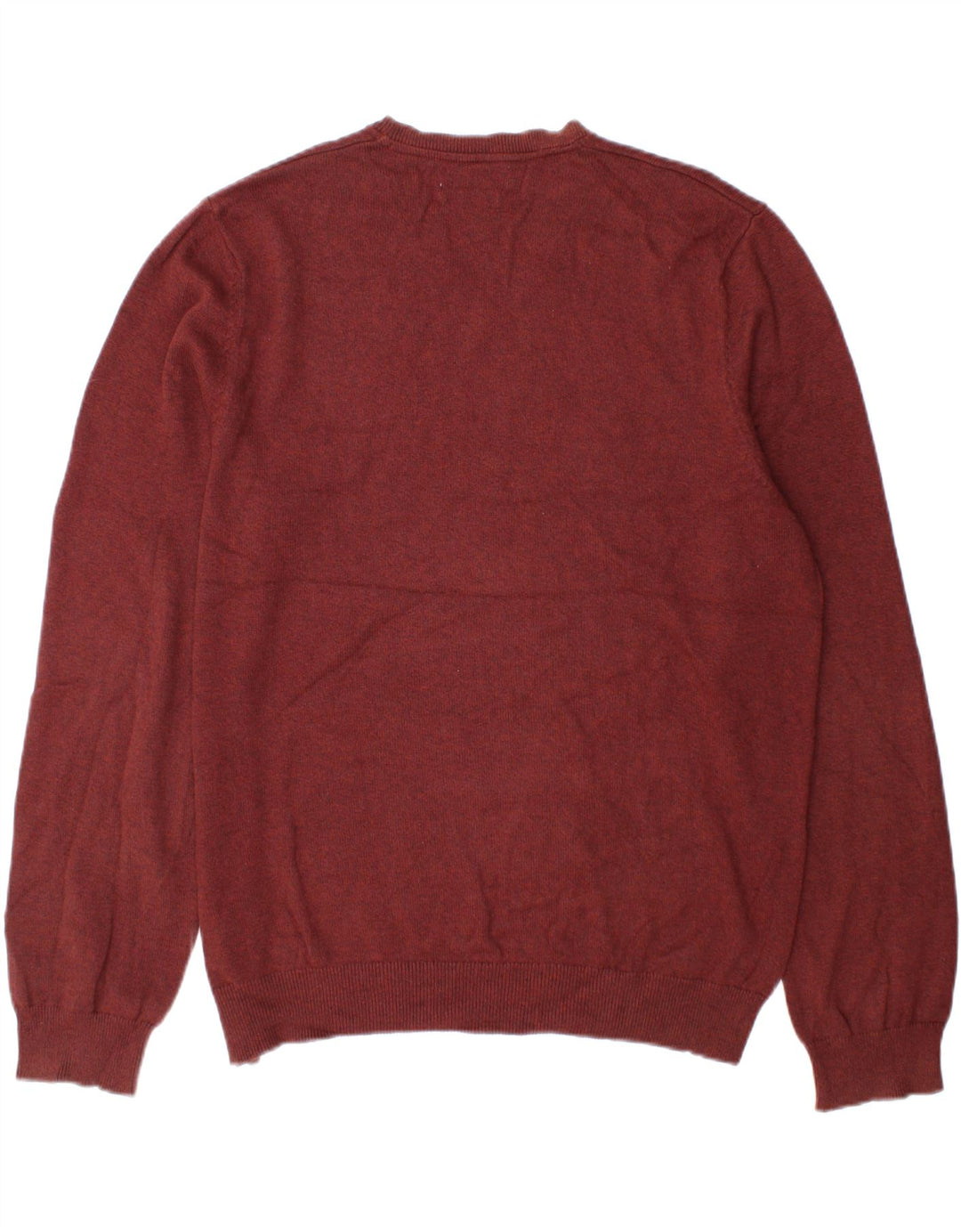 Marks & Spencer Herren-Pullover mit V-Ausschnitt, XL, braune Baumwolle
