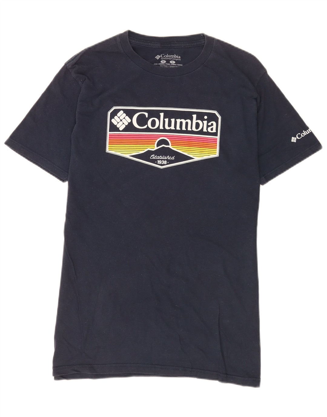 Columbia Herren-T-Shirt mit Grafik, mittelgroß, marineblau, Baumwolle