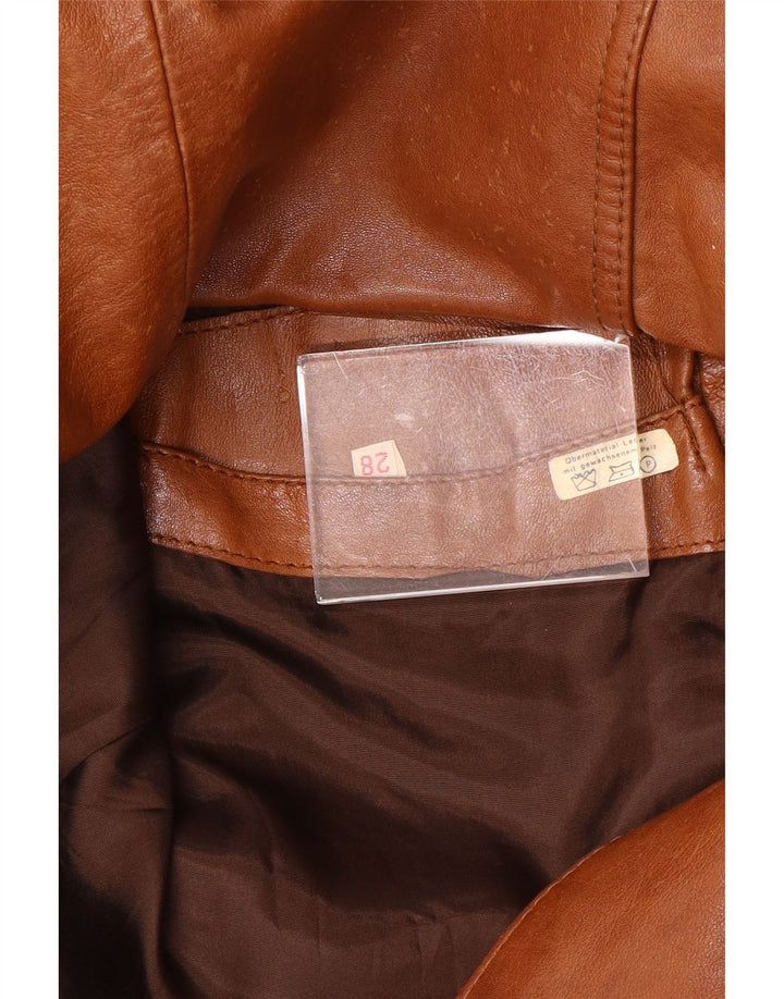 VINTAGE Herren Lederjacke UK 38 Mittelbraunes Leder