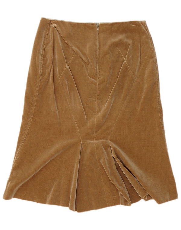 Vintage Damen Trompetenrock aus Cord W28 Mittelbeige