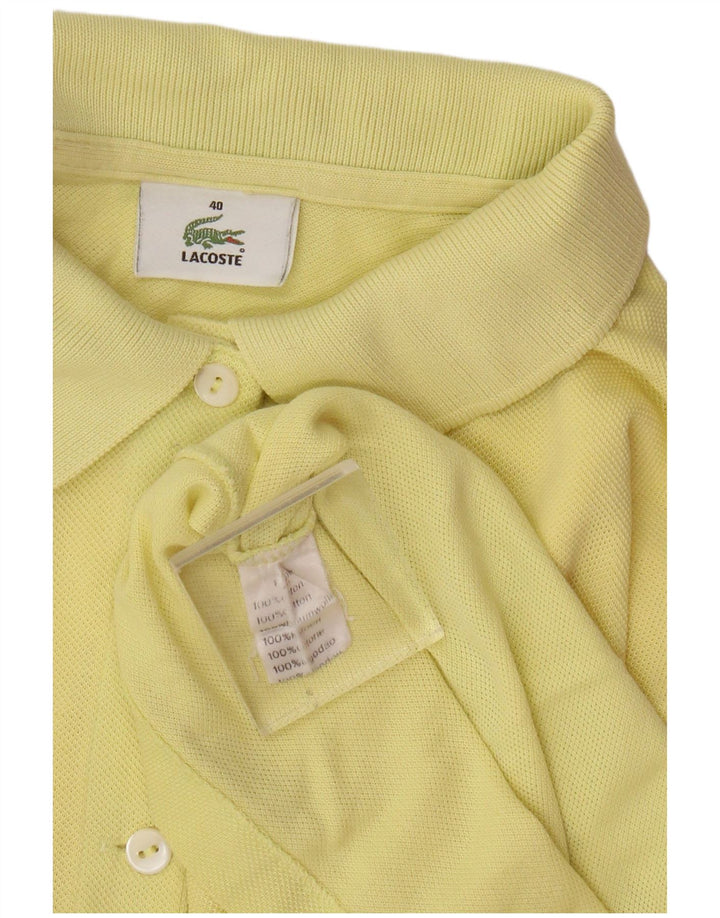 Lacoste Damen-Poloshirt, Größe 40, mittelgelbe Baumwolle