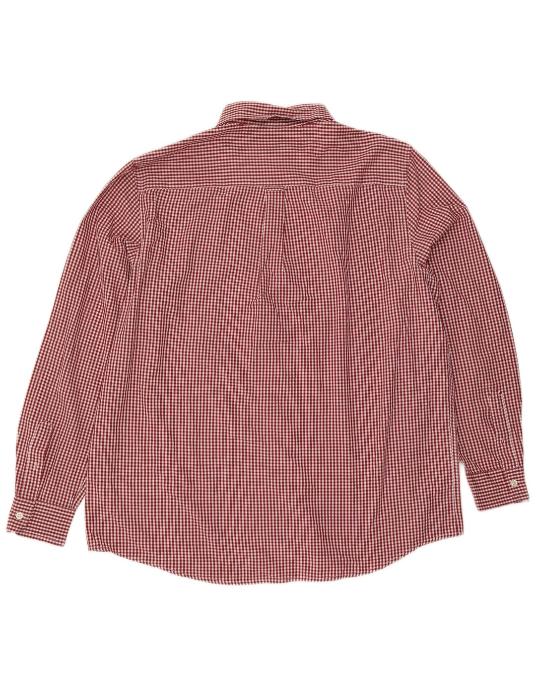 Chaps Herrenhemd XL aus roter Gingham-Baumwolle