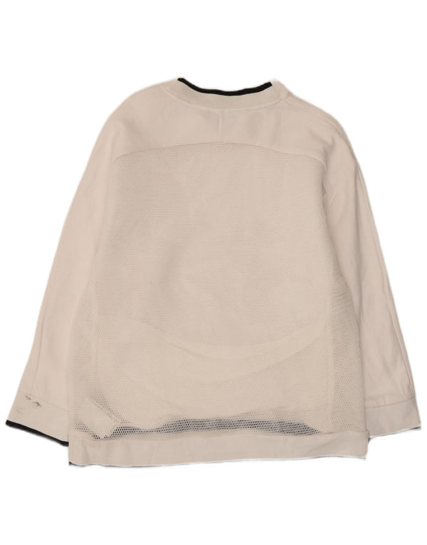 Puma Womens Graphic Sweatshirt Pullover UK 10 Small Weiße Baumwolle