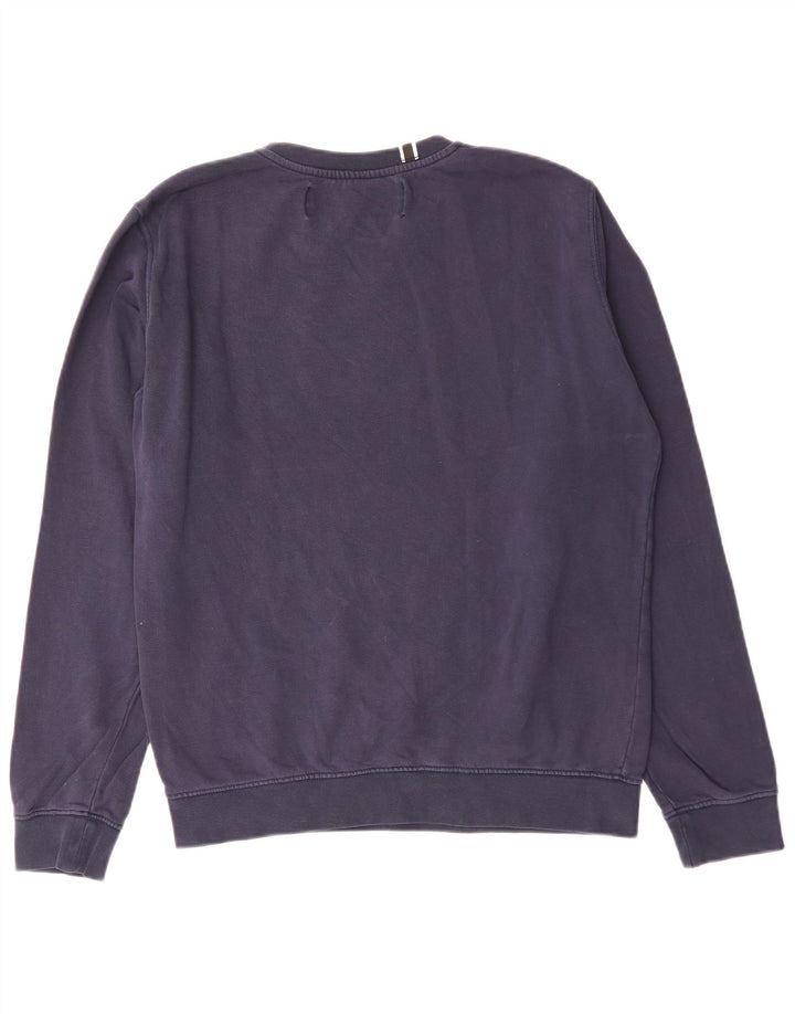 Replay Herren-Sweatshirt mit grafischem Print, mittelmarineblaue Baumwolle