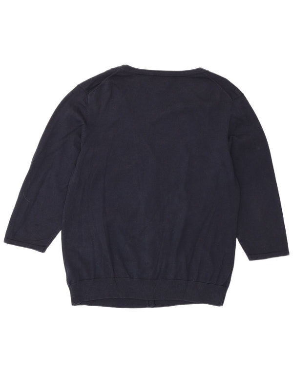 Tommy Hilfiger Damen-Strickjacke mit 3/4-Ärmeln, UK 20 2XL, Marineblau