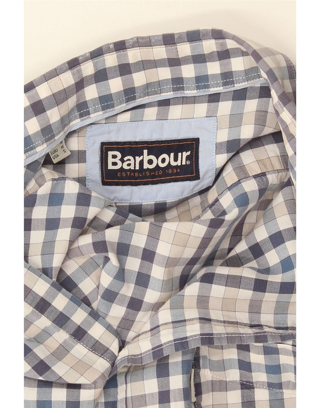 Barbour Herrenhemd Mittelblau Gingham