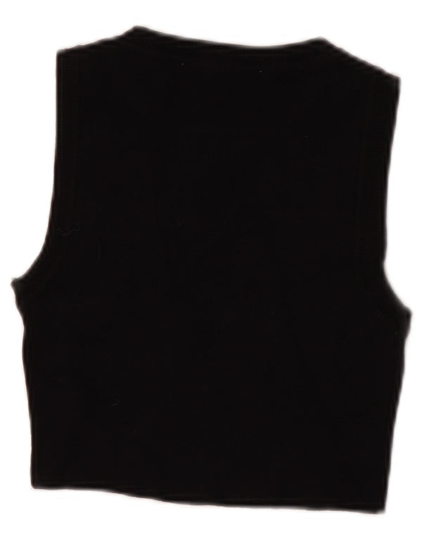 Zara Damen Crop Vest Top UK 8 Small Schwarz