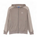 Adidas Herren-Kapuzenpullover mit Reißverschluss, klein, grau, Polyester