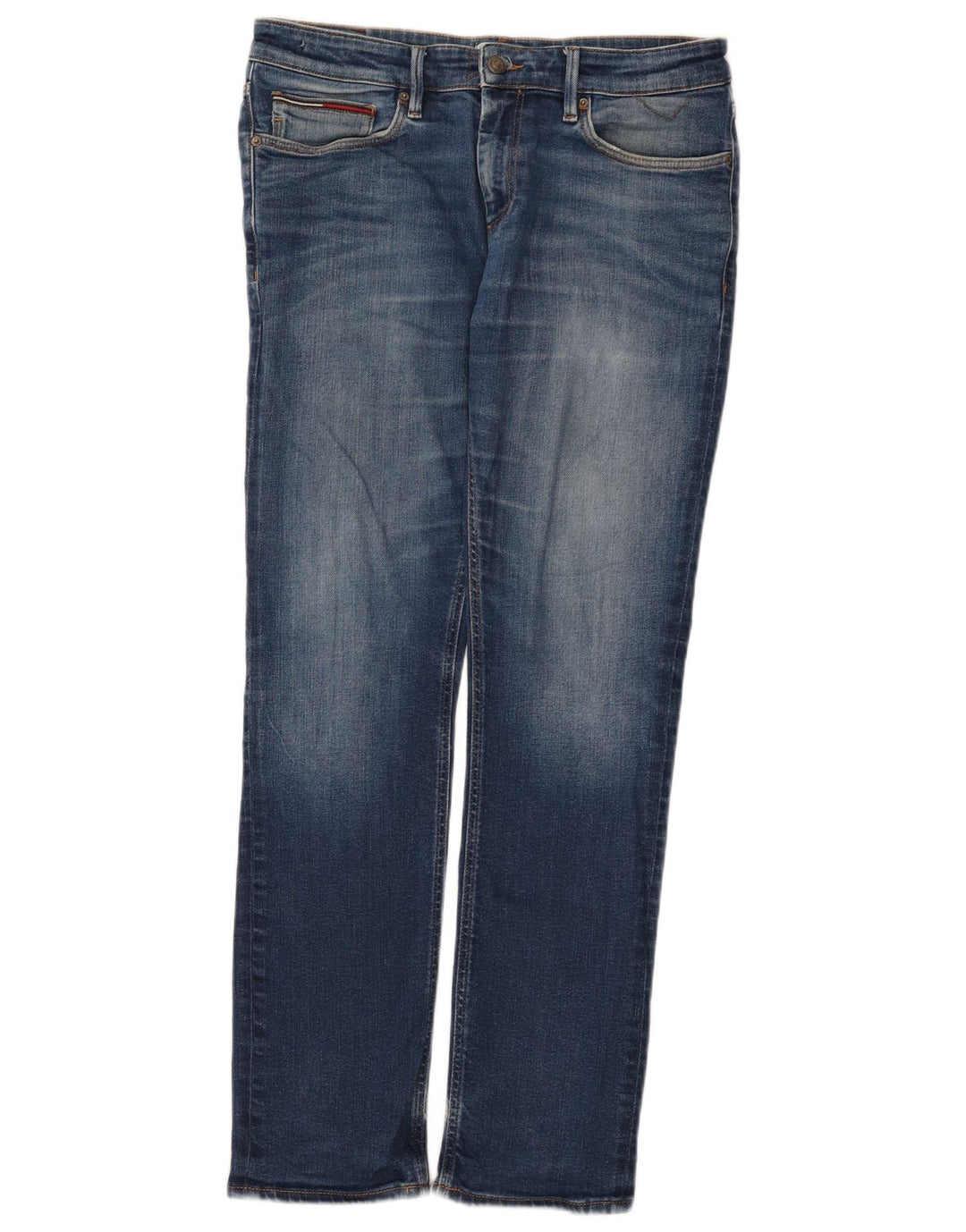 Tommy Hilfiger Herren Slim Jeans W34 L32 Blaue Baumwolle