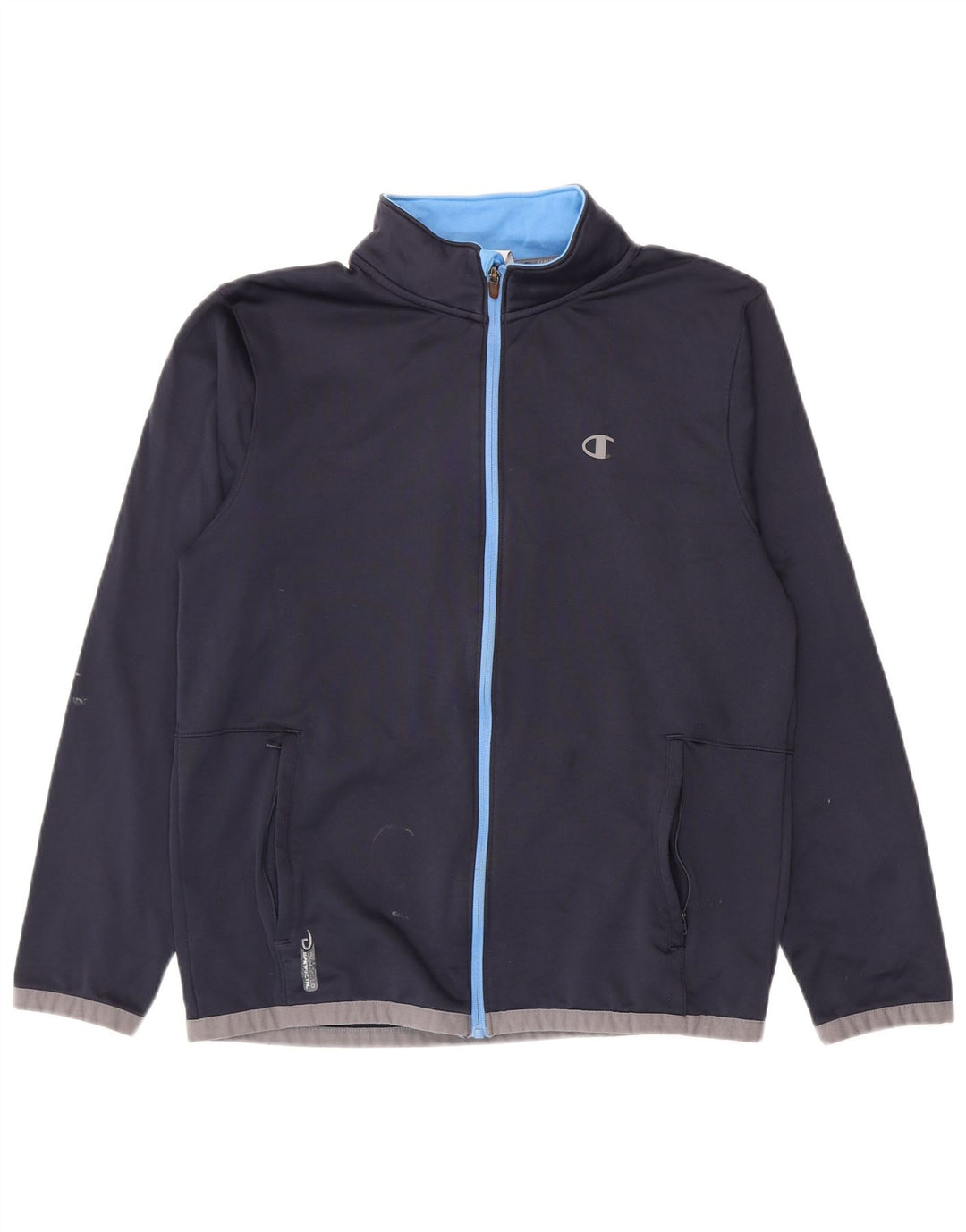 Champion Herren-Trainingsanzug-Oberteil, Mittelgroßes marineblaues Farbblock-Polyester