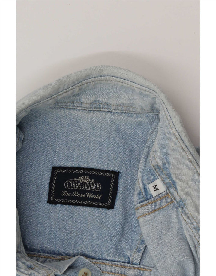 Charro Herren Jeanshemd Mittelblau