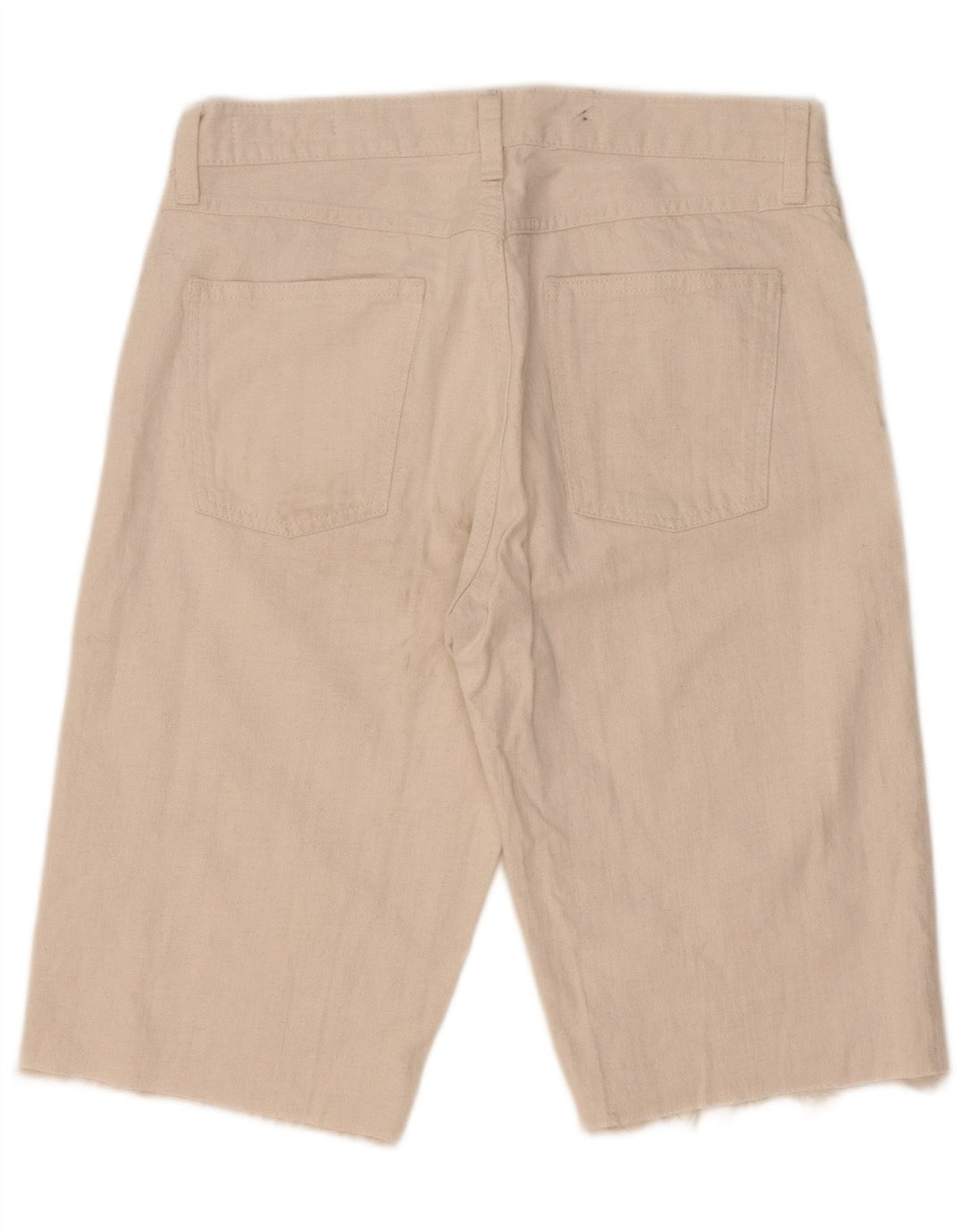 Zara Damen Jeansshorts EU 40 Medium W30 Weiße Baumwolle