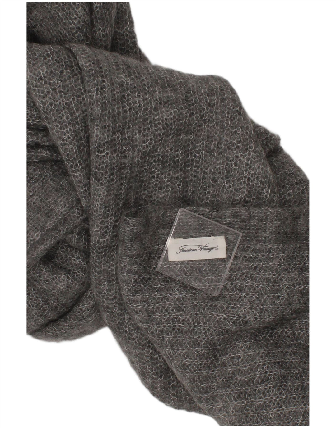 American Vintage Damen-Strick-Rechteckschal, Einheitsgröße, Grau