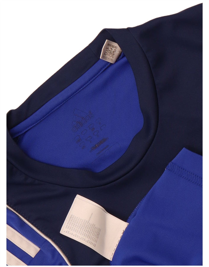 Adidas Herren Grafik T-Shirt Top XS Blau Colourblock Polyester