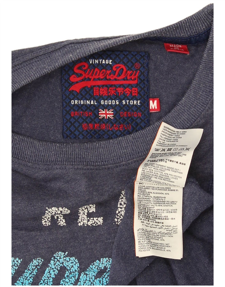 Superdry Herren Grafik-T-Shirt-Oberteil aus Baumwolle in mittlerem Marineblau