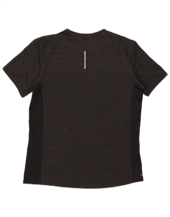 Nike Herren Dri Fit T-Shirt-Oberteil, mittleres Khaki, Farbblock-Polyester