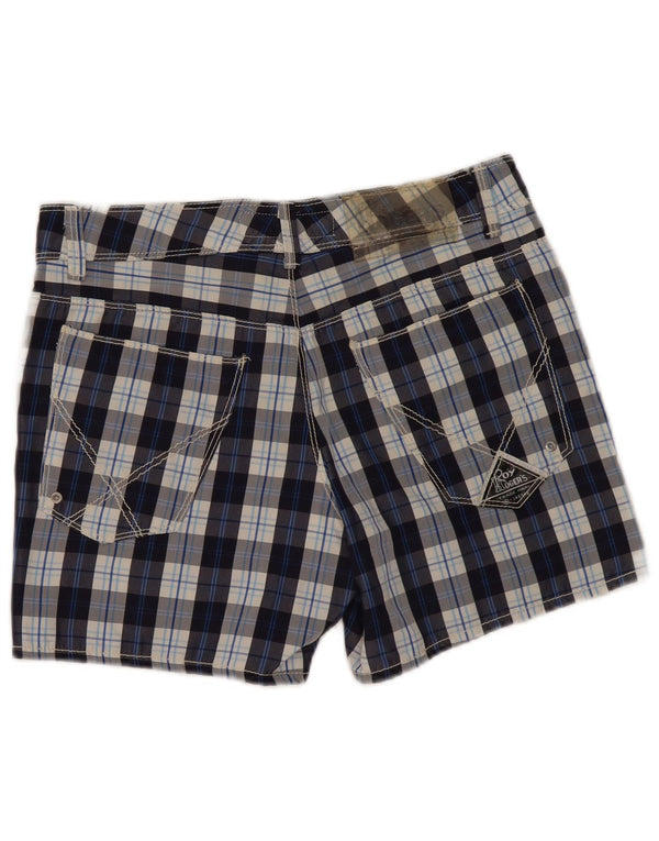 Roy Rogers Herren-Freizeitshorts W31 Mittelmarineblau kariertes Polyester