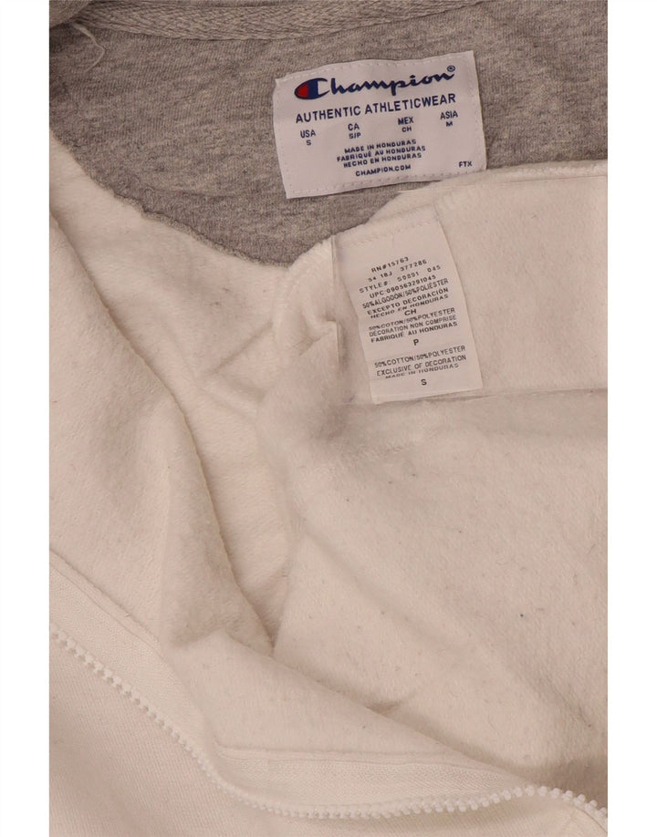 Champion Herren-Kapuzenpullover mit Reißverschluss, Größe S, weiße Baumwolle