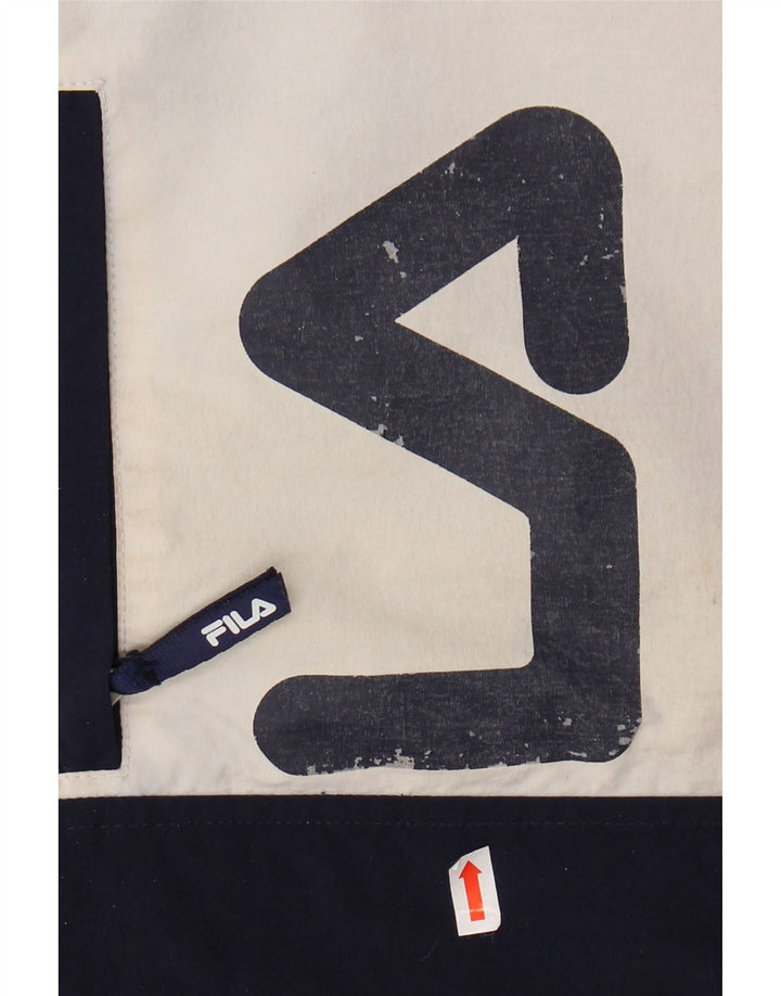 FILA Herren-Windbreaker-Jacke mit Grafik, UK 44 2XL, mehrfarbig, Farbblock