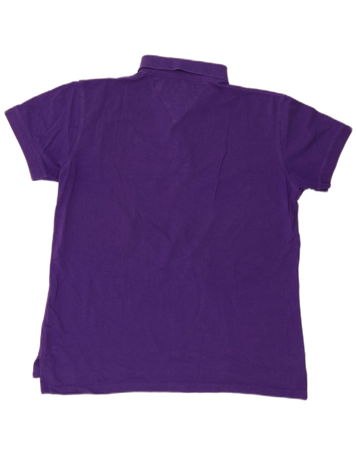 Tommy Hilfiger Herren-Poloshirt aus mittelvioletter Baumwolle