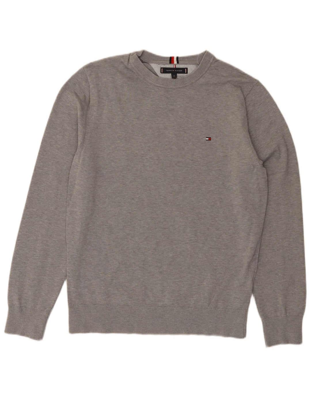 TOMMY HILFIGER Herren Sweatshirt Pullover mittelgraue Baumwolle