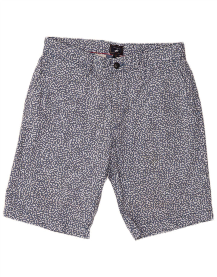 Gap Herren Khakis Chino Shorts W32 Mittelblaue geblümte Baumwolle