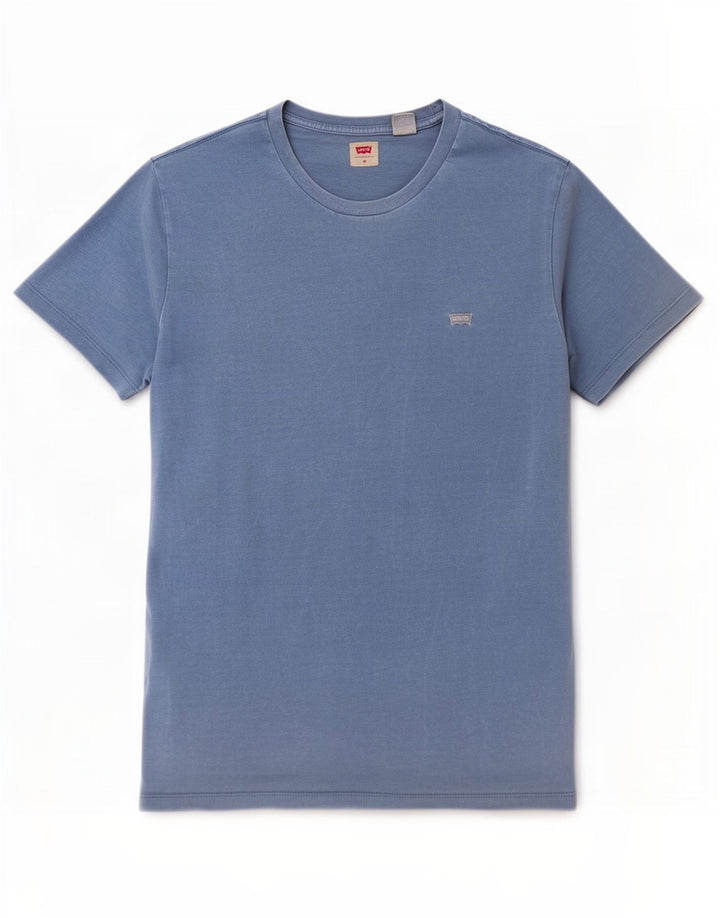 Levi's Herren-T-Shirt-Oberteil aus mittelblauer Baumwolle