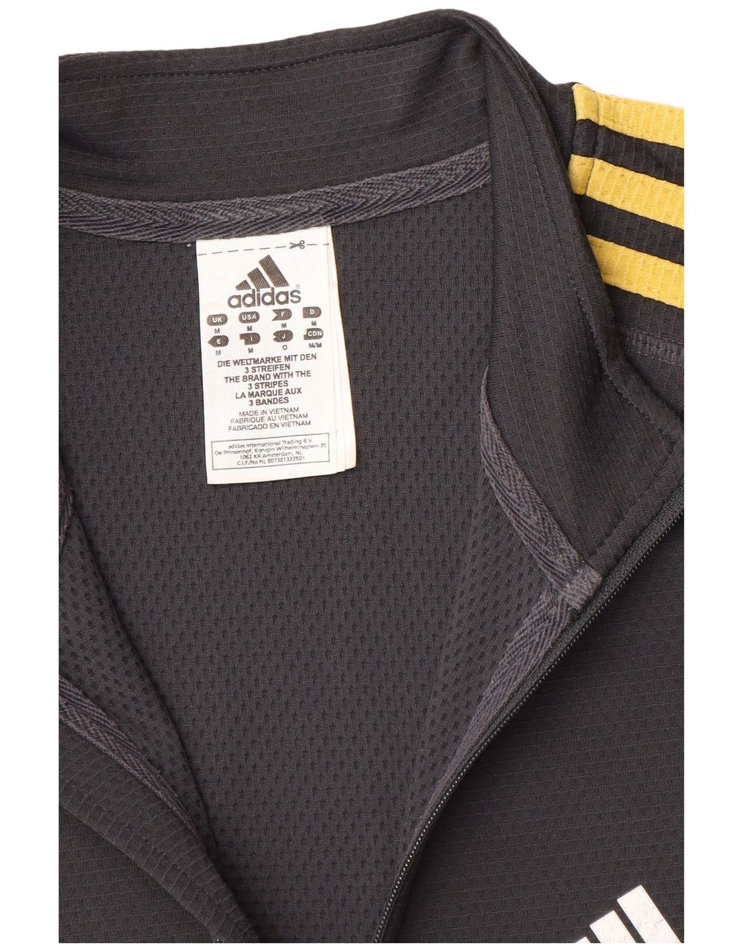 Adidas Herren Climalite Zip Neck Pullover Trainingsanzug Top Mittelgraues Polyester