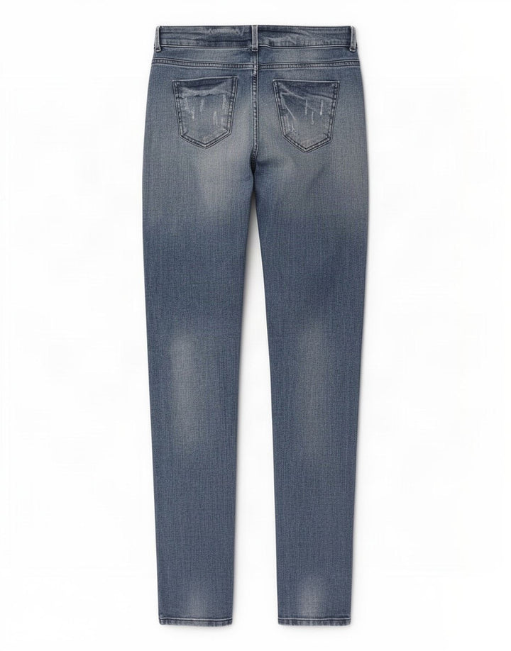 Marks & Spencer Damen Girlfriend Slim Jeans UK 10 Small W30 L31 Blau