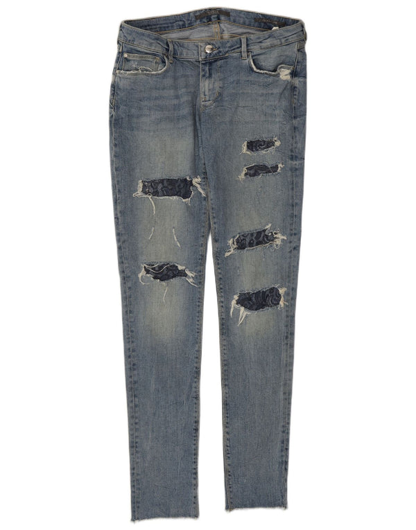 Guess Damen Distressed Skinny Jeans W30 L32 Blaue Baumwolle