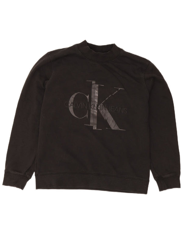 Calvin Klein Jeans Herren Graphic Sweatshirt Pullover XL Schwarz Baumwolle