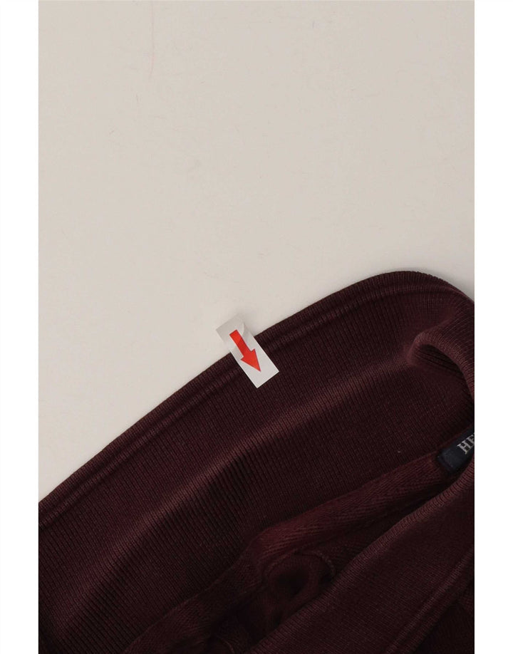 Fat Face Herren-Poloshirt, mittelgroß, burgunderrote Baumwolle