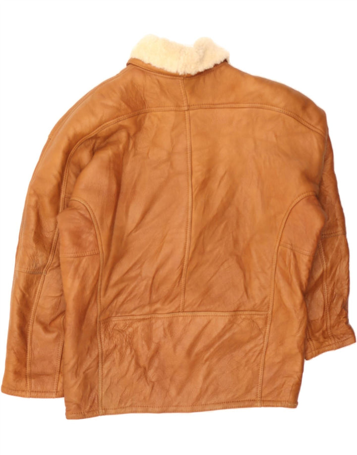 VINTAGE Herren Lammfelljacke IT 52 XL Braun