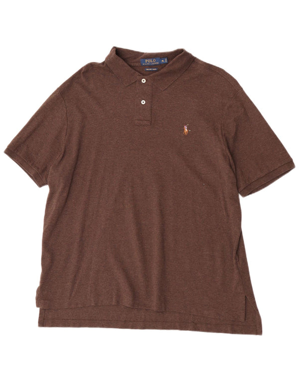 Polo Ralph Lauren Herren Poloshirt XL Braun Baumwolle