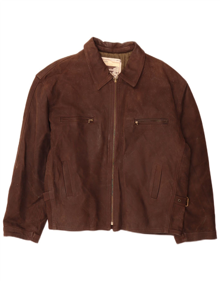 Vintage Herren Lederjacke UK 40 Large Braun