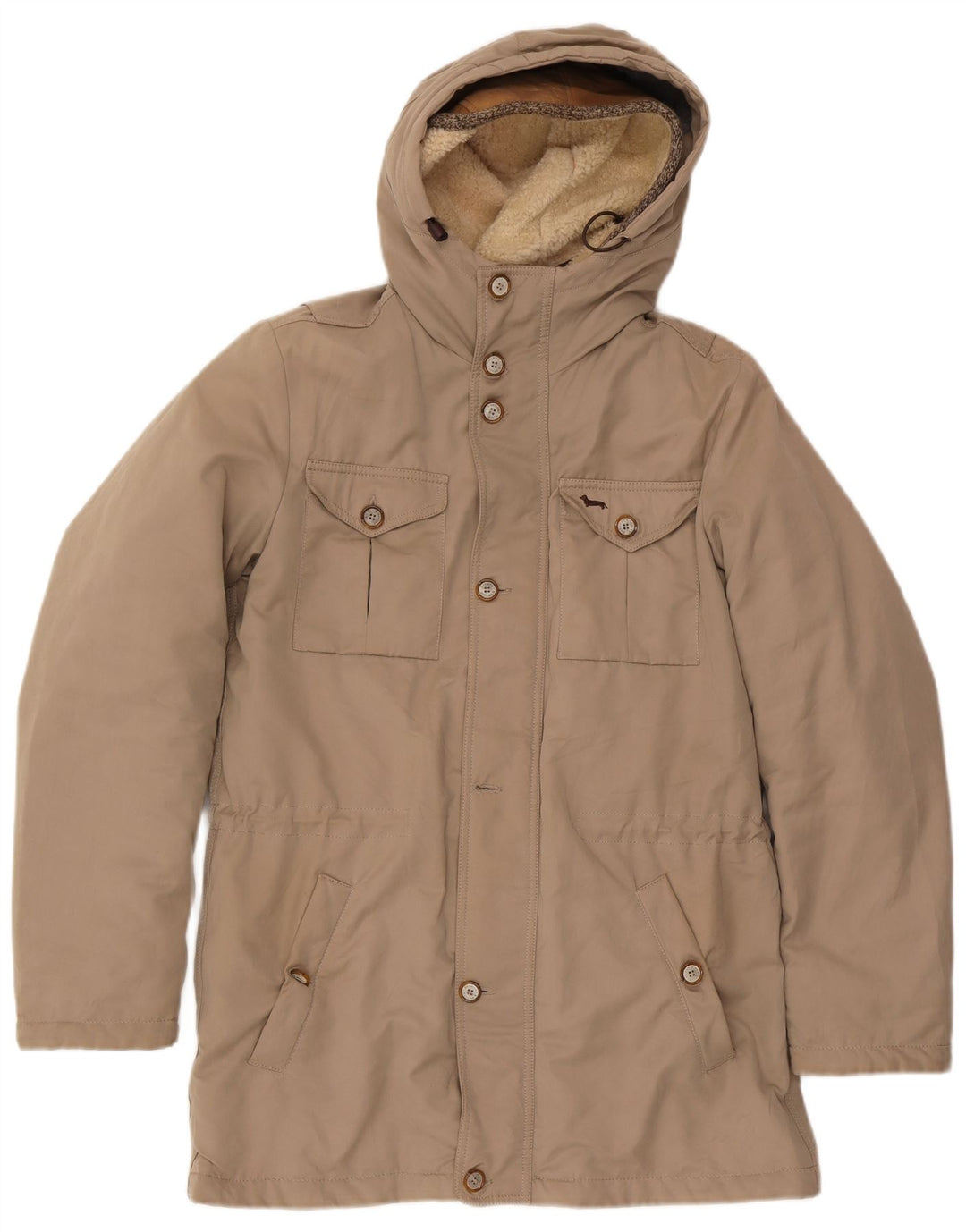 Harmont & Blaine Herren-Parka mit Kapuze, UK 40, Größe L, Beige
