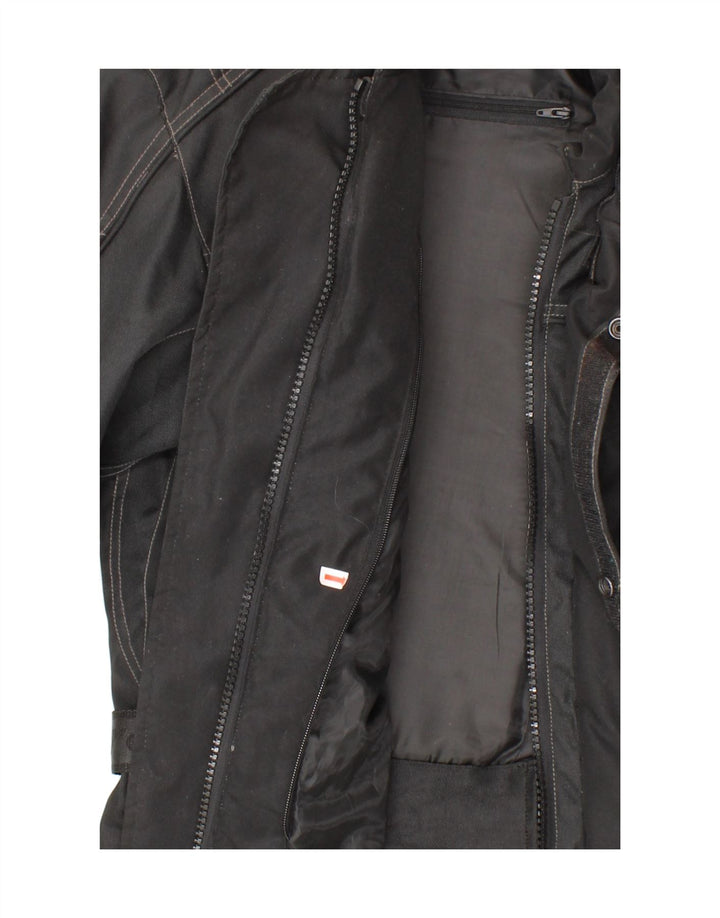 ROLEFF Mens Racer Jacket UK 34 XS Black Polyester Vintage ROLEFF and Second-Hand ROLEFF from Messina Hembry 